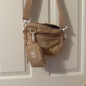 Adidas Beige Crossbody Bag with Pouch